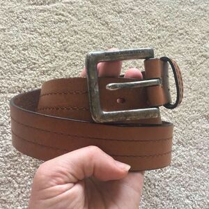 Vintage Abercrombie & Fitch Men's Brown Leather Belt